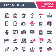 Art & Museum Vector Icon Set.