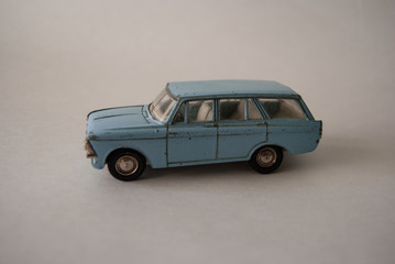 retro blue old toy russian car