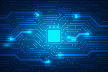 Microchip Technology Background, blue circuit board pattern