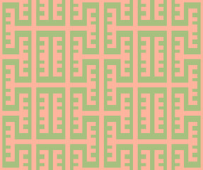 Labyrinth. Geometric ornament. Seamless pattern. Vector graphics