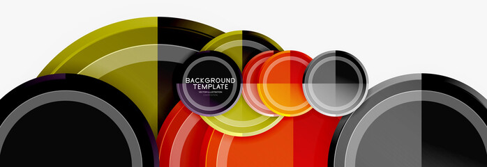 Colorful glossy circles background