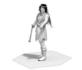 Obraz premium 3d render, warrior character, illustration