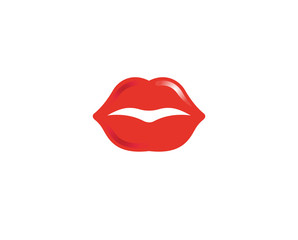 Creative Abstract Lips Mouth Logo Design Vector Symbol Illustration