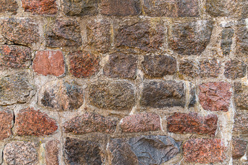 folded stone canvas background weathered red brown cobblestone grunge pattern