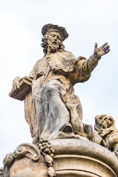 The baroque Statues on the Charles Bridge, Prague, Czech republic