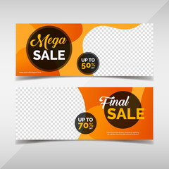 Sale banner collection. Banner template for fashion sale, business promotion, social media post, etc. Vol.39