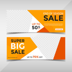 Sale banner collection. Banner template for fashion sale, business promotion, social media post, etc. Vol.51