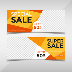 Sale banner collection. Banner template for fashion sale, business promotion, social media post, etc. Vol.57