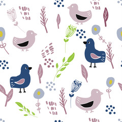 Simple Scandinavian pattern primitive naive style minimalistic and cute