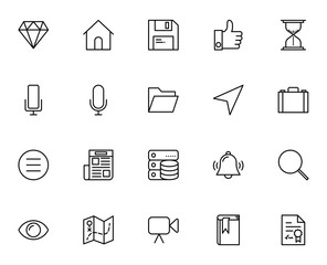 Essential Icon Outline for mobile app or web