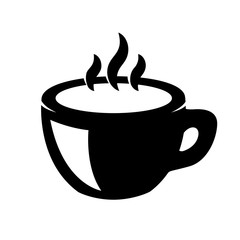 Coffee cup illustration isolated on white. Design element for logo, label, sign, poster, flyer. Vector illustration