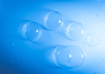 Beautiful abstract close up blue and purple bubbles water background and wallpaper