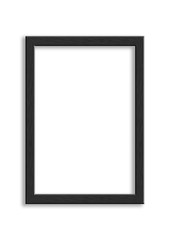 black wood frame isolated on white