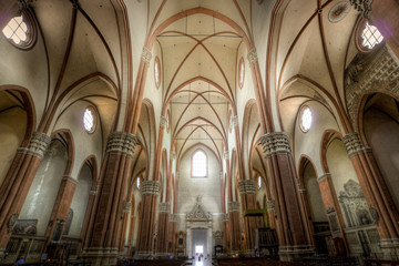 Fototapeta premium Baslica of San Petronio in the center of Bologna city in Italy