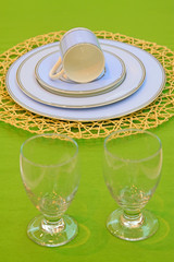 Ceramic plates and cups