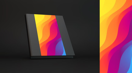 Abstract wavy background with color gradient. Trendy modern design. Applicable for placards, flyers, banners, book covers, brochures, planners and notebooks. Vector illustration.