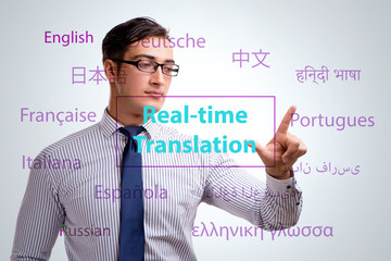 Concept of real time translation from foreign language