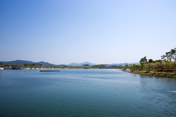 Fototapeta na wymiar Sejong Lake Park in Sejong-si, South Korea.