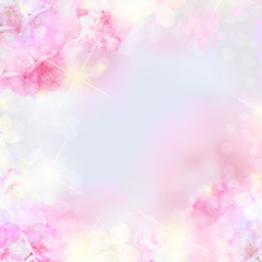 Spring time. Cherry blossom and sky background