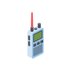 Walkie talkie vector 3d isometric color icon new flat style. Creative illustration, idea for infographics. © dabflyer