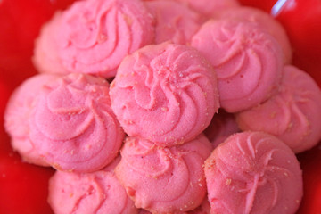 Obraz na płótnie Canvas Pink delicious cookies
