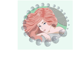 mermaid with a bubbles