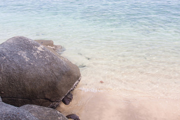 Tropical rock and beach at Phuket , Thailand