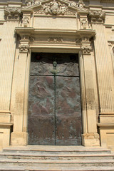 Porte de la cathédrale à Lecce