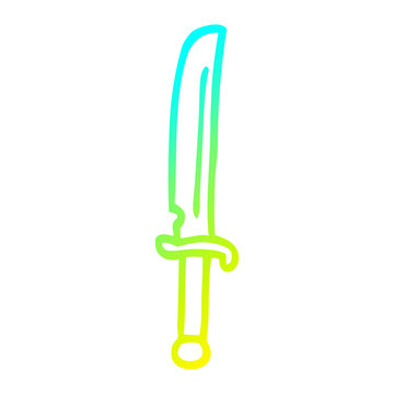 green gradient cartoon knife clip art preview