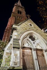 Melbourne CBD night life Scot's church