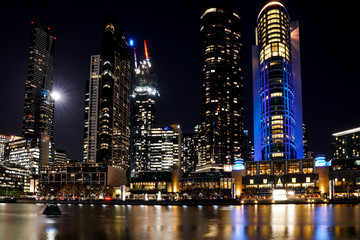 Obraz premium Melbourne CBD night life