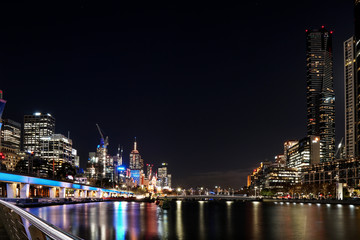 Obraz premium Melbourne CBD night life