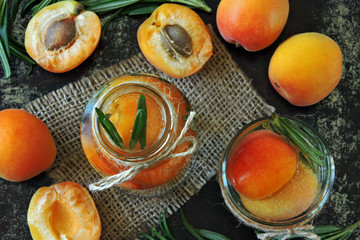 Apricot detox drink with rosemary. Summer refreshing drinks. Keto drinks. Keto diet.