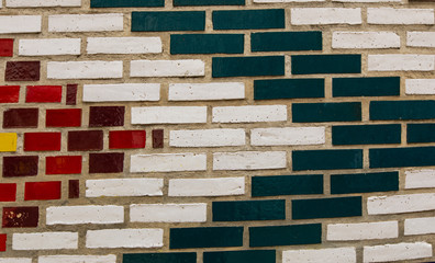 Obraz premium Colorful brick wall background