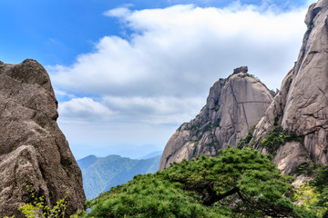 Naklejka premium Landscape of Huangshan (Yellow Mountains).UNESCO World Heritage Site.Located in Huangshan,Anhui,China.
