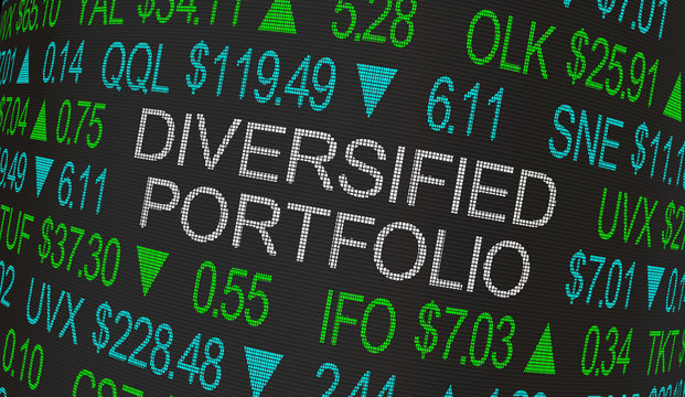 Diversified Portfolio Stock Market Investment Strategy 3d Illustration