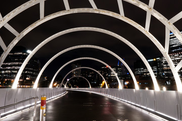 Web Bridge, Melbourne CBD night life