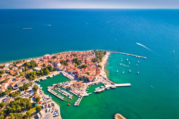 Novigrad Istarski historic coastal town aerial view