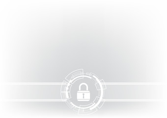 technology abstract security lock circle vector background