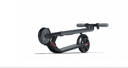 Electric scooter on white background. eco alternative transport. 3d rendering