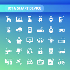 IOT & Smart Device Vector Icon Set.