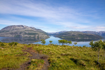 Tourist in the mountains
