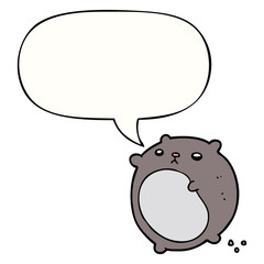 cartoon bear and speech bubble