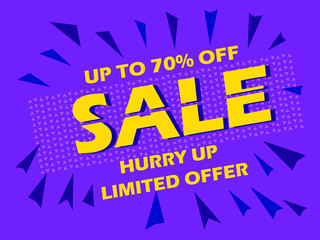 Advertisement banner for Big Sale Promotion offer background in vector