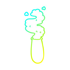 cold gradient line drawing cartoon science test tube