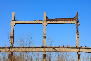 Naklejka premium Concrete frame in the wild, China.