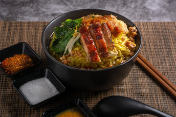 Spicy TOM YAM Pork Noodle Soup Thai Recipe.