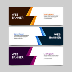 Vector abstract geometric design banner web template.