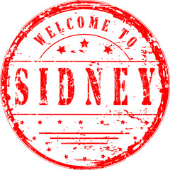 rubber stamp "welcome to Sydney, Australia", vector illustration