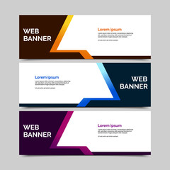 Vector abstract geometric design banner web template.